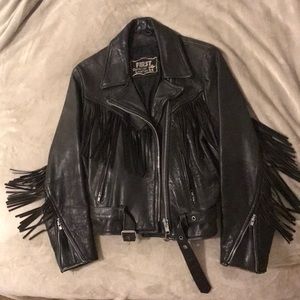 Vintage Leather Motorcycle Jacket